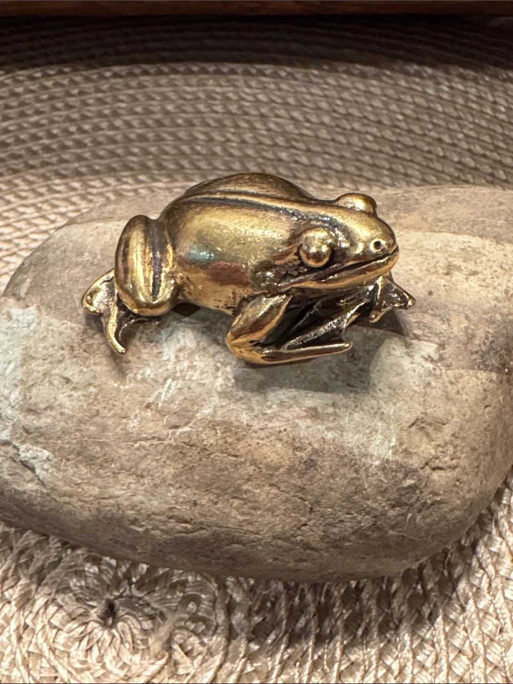 Brass Frog Décor Accent